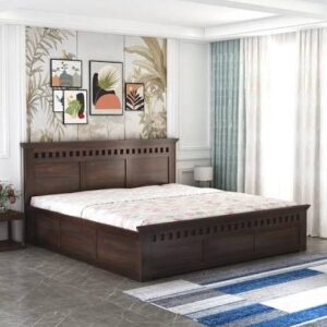 Double bed wooden teek